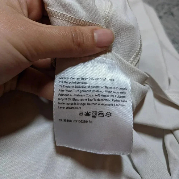 Lululemon Soft Midi White Dress High Side Slits Size 6 - Picture 7 of 7